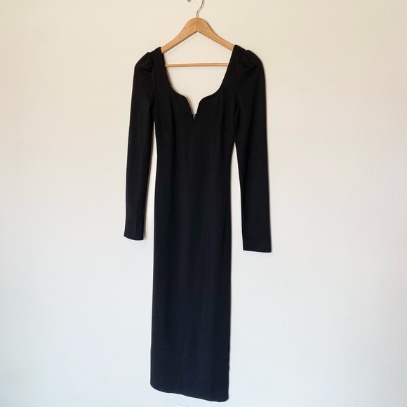 NWT LPA Adora Long Sleeve Midi Dress in Black - Picture 4 of 7